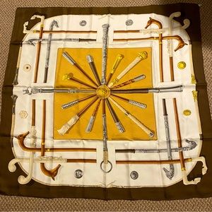 Hermes Cannes & Pommeaux silk scarf